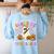 Halloween Teacher You Can't Scare Me I Teach First Grade Women's Sweatshirt Back Print Light Blue Halloween Teacher You Can't Scare Me I Teach First Grade Women's Sweatshirt Back Print Light Blue