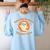 Halloween Teacher Crew Spooky Season Retro Ghost Women's Sweatshirt Back Print Light Blue Halloween Teacher Crew Spooky Season Retro Ghost Women's Sweatshirt Back Print Light Blue