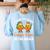 Halloween Teacher Cutest Candy Corn Groovy Spooky Teachers Women's Sweatshirt Back Print Light Blue Halloween Teacher Cutest Candy Corn Groovy Spooky Teachers Women's Sweatshirt Back Print Light Blue