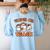 Halloween Teacher Ghosts Trick Or Teach Retro Costume Women Women's Sweatshirt Back Print Light Blue