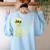 Halloween Teacher Six Seven 6 7 Skeleton Spooky Costume Women's Sweatshirt Back Print Light Blue