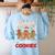 Hangin With My Cookies Gingerbread Man Xmas Teacher Women's Sweatshirt Back Print Light Blue
