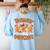 Hangin With My Cookies Gingerbread Men Women Xmas Teacher Women's Sweatshirt Back Print Light Blue Hangin With My Cookies Gingerbread Men Women Xmas Teacher Women's Sweatshirt Back Print Light Blue