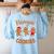 Hangin With My Cookies Gingerbread Women Christmas Teacher Women's Sweatshirt Back Print Light Blue
