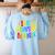 Happy 100th Day Of School 100 Days Brighter Girls Teacher Women's Sweatshirt Back Print Light Blue Happy 100th Day Of School 100 Days Brighter Girls Teacher Women's Sweatshirt Back Print Light Blue