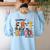 Happy First Day Of School PE Teacher Life Back To School Women's Sweatshirt Back Print Light Blue Happy First Day Of School PE Teacher Life Back To School Women's Sweatshirt Back Print Light Blue
