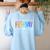 Happy Fri-Yay Fri Yay Teacher Student Friday Weekend Women's Sweatshirt Back Print Light Blue