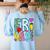 Happy Fri-Yay Friday Lovers Fun Teacher Life FriYay Weekend Women's Sweatshirt Back Print Light Blue Happy Fri-Yay Friday Lovers Fun Teacher Life FriYay Weekend Women's Sweatshirt Back Print Light Blue