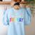Happy Fri Yay Teacher Friday For Men Women Women's Sweatshirt Back Print Light Blue Happy Fri Yay Teacher Friday For Men Women Women's Sweatshirt Back Print Light Blue