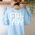 Happy Friyay Teacher Shirt Cute Teacher Fashion Fri-Yay Women's Sweatshirt Back Print Light Blue Happy Friyay Teacher Shirt Cute Teacher Fashion Fri-Yay Women's Sweatshirt Back Print Light Blue