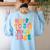 Happy To See Your Face Teacher Disco Ball Back To School Women's Sweatshirt Back Print Light Blue Happy To See Your Face Teacher Disco Ball Back To School Women's Sweatshirt Back Print Light Blue