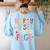 Happy To See Your Face Teacher Retro Back To School Women's Sweatshirt Back Print Light Blue Happy To See Your Face Teacher Retro Back To School Women's Sweatshirt Back Print Light Blue