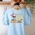 Haunted By 6-7 Teacher Halloween 67 Women's Sweatshirt Back Print Light Blue Haunted By 6-7 Teacher Halloween 67 Women's Sweatshirt Back Print Light Blue