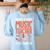 Having a Weird Music Teacher Builds Character Music Teacher Women's Sweatshirt Back Print Light Blue