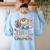 Hello 3rd Grade Boy Girl Teacher Back To School 3rd Grade Women's Sweatshirt Back Print Light Blue Hello 3rd Grade Boy Girl Teacher Back To School 3rd Grade Women's Sweatshirt Back Print Light Blue