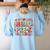 Hello Pre-K Back To School Teacher Student Fun Graphic Tee Women's Sweatshirt Back Print Light Blue Hello Pre-K Back To School Teacher Student Fun Graphic Tee Women's Sweatshirt Back Print Light Blue