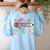 Hello Pre-K Pencil Teacher Student Tie Dye Women's Sweatshirt Back Print Light Blue Hello Pre-K Pencil Teacher Student Tie Dye Women's Sweatshirt Back Print Light Blue