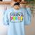 Hello Pre-K Team Preschool Teacher Kids Back To School Women's Sweatshirt Back Print Light Blue