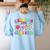 Helping Little Minds Grow Teacher Life Back To School Women's Sweatshirt Back Print Light Blue Helping Little Minds Grow Teacher Life Back To School Women's Sweatshirt Back Print Light Blue