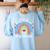 Helping Tiny Humans To Do Big Things Teacher Women Women's Sweatshirt Back Print Light Blue Helping Tiny Humans To Do Big Things Teacher Women Women's Sweatshirt Back Print Light Blue