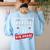 Some Heroes Wear Capes Others Teach 4th Grade Teacher Men Women Kids Women's Sweatshirt Back Print Light Blue Some Heroes Wear Capes Others Teach 4th Grade Teacher Men Women Kids Women's Sweatshirt Back Print Light Blue