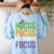 Hocus Pocus Everybody Focus Teacher Halloween Women's Sweatshirt Back Print Light Blue Hocus Pocus Everybody Focus Teacher Halloween Women's Sweatshirt Back Print Light Blue
