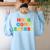 Hola Como Estas Spanish Teacher Fiesta Party Banners Women's Sweatshirt Back Print Light Blue