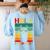 Hola Estudiantes Spanish Teacher Back To School 2025 Women's Sweatshirt Back Print Light Blue