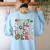 In My Holly Xmas Jolly Teacher Era Teacher Vibes Christmas For Men Women Kids Women's Sweatshirt Back Print Light Blue