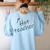 Hot Sexy Teacher Adult Humor Halloween Costume T Shirt Women's Sweatshirt Back Print Light Blue