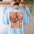 Human Muscles Organs Scary Anatomy Teacher Halloween Costume Women's Sweatshirt Back Print Light Blue
