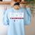 Humor Teacher Empty Battery Power Men Women Women's Sweatshirt Back Print Light Blue Humor Teacher Empty Battery Power Men Women Women's Sweatshirt Back Print Light Blue