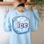 Ice Halloween Pun Costume Easy Lazy Team Group Teacher Women's Sweatshirt Back Print Light Blue