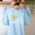 I'd Rather Bee Reading Teacher Librarian Book Lover Women's Sweatshirt Back Print Light Blue