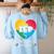 IEP I Encourage Progress Special Education School Teacher Women's Sweatshirt Back Print Light Blue IEP I Encourage Progress Special Education School Teacher Women's Sweatshirt Back Print Light Blue