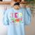 IEP I Encourage Progress Teacher Special Education Men Women Women's Sweatshirt Back Print Light Blue