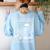 I'Ll Just Wait Until It's Quiet Skeleton Halloween Teacher Women's Sweatshirt Back Print Light Blue I'Ll Just Wait Until It's Quiet Skeleton Halloween Teacher Women's Sweatshirt Back Print Light Blue