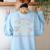 I'Ll Just Wait Until It's Quiet Skeleton Teacher Women's Sweatshirt Back Print Light Blue I'Ll Just Wait Until It's Quiet Skeleton Teacher Women's Sweatshirt Back Print Light Blue
