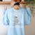 I'Ll Just Wait Until It's Quiet Teacher Meme Skeleton For Men Women Women's Sweatshirt Back Print Light Blue I'Ll Just Wait Until It's Quiet Teacher Meme Skeleton For Men Women Women's Sweatshirt Back Print Light Blue