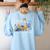 I'm Ok Lunch Lady Life Cafeteria Crew Teacher Women Women's Sweatshirt Back Print Light Blue I'm Ok Lunch Lady Life Cafeteria Crew Teacher Women Women's Sweatshirt Back Print Light Blue