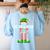 I'm The PE Teacher Elf Christmas Family Matching Women's Sweatshirt Back Print Light Blue