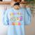 Inclusion Isn't Scary Ghost Halloween SLP Sped Teacher Women's Sweatshirt Back Print Light Blue