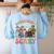 Inclusion Isnt Scary Halloween Skeleton Ghost Sped Teacher Women's Sweatshirt Back Print Light Blue Inclusion Isnt Scary Halloween Skeleton Ghost Sped Teacher Women's Sweatshirt Back Print Light Blue