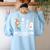 Inclusion Isn't Scary SLP Halloween Costume Sped Teacher Women's Sweatshirt Back Print Light Blue