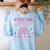 Instructional Assistant Because Teacher Need Hero Learning Women's Sweatshirt Back Print Light Blue Instructional Assistant Because Teacher Need Hero Learning Women's Sweatshirt Back Print Light Blue