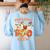 Insurance Boo Crew Halloween Spooky Costume Teacher Women's Sweatshirt Back Print Light Blue