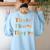 Their There They'Re English Teacher Gramma Police Joke Women's Sweatshirt Back Print Light Blue