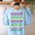 Their There And They'Re English Teacher Men Women Women's Sweatshirt Back Print Light Blue