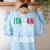 Italian Teacher Italy Italia Back To School First Day Women's Sweatshirt Back Print Light Blue Italian Teacher Italy Italia Back To School First Day Women's Sweatshirt Back Print Light Blue