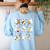 It's A Bootiful Day To Make Music Ghost Teacher Women's Sweatshirt Back Print Light Blue